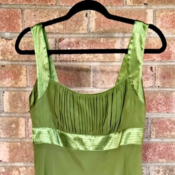 Liz Claiborne Green Babydoll Dress Size 4 - Picture 3 of 4